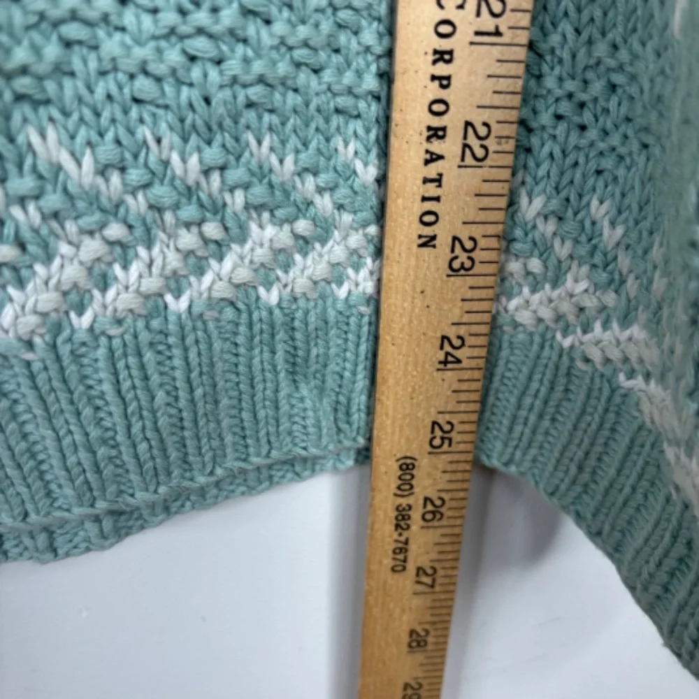 Vintage LL Bean Sweater Geometric Cottage Boho Retro Grandma Coastal Cotton - Picture 6 of 9